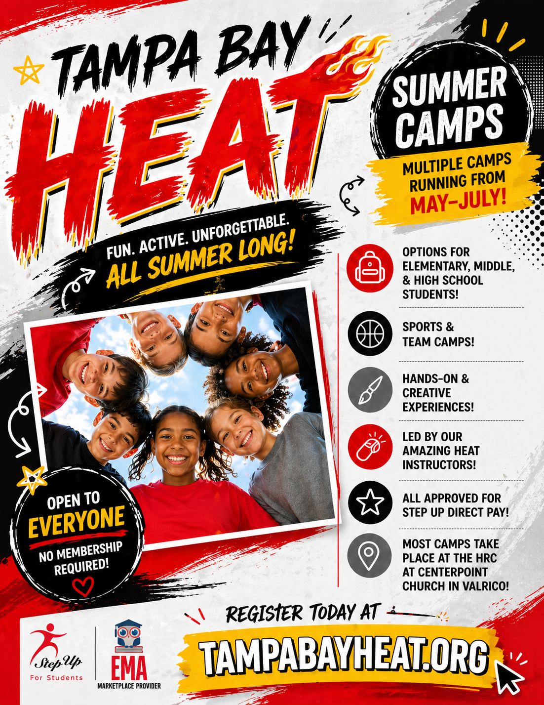 Tampa Bay HEAT Summer Camp Flyer